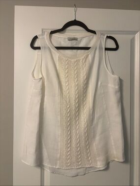 Rosso35 Ivory Cable-Front Sleeveless Camisole
